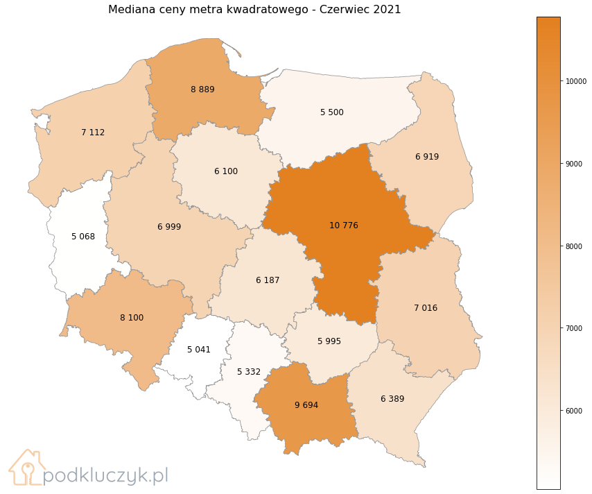 bańka na rynku nieruchomości w Polsce - mapa