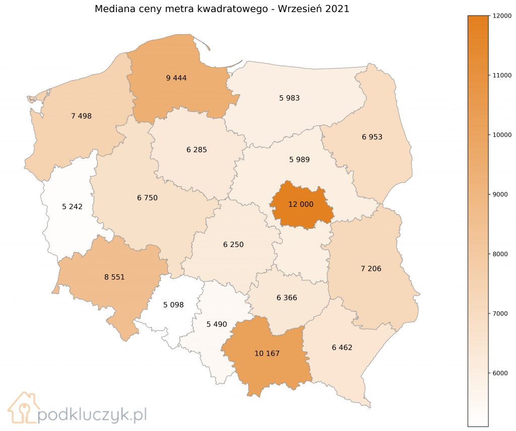 bańka na rynku nieruchomości - województwa z wydzielonym okręgiem warszawskim