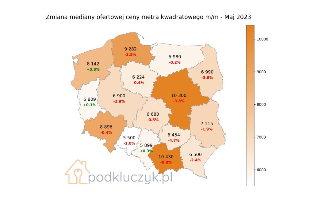 Jak wyceniane są mieszkania w Polsce w maju 2023 - raport. wycena mieszkań w województwach