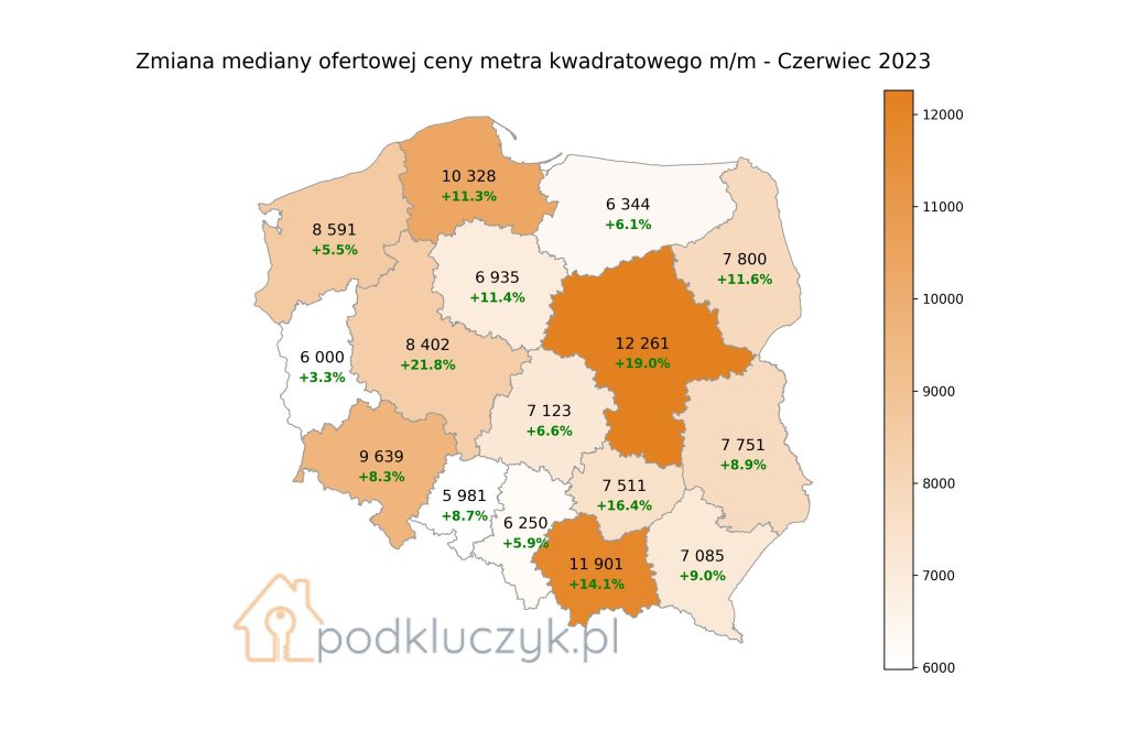 Wyraźny wzrost median cen ofertowych w Polsce - wpływ kredytu 2% na wyceny mieszkań