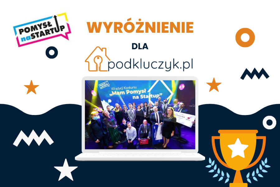Wyróżnienie dla podkluczyk.pl w konkursie mam pomysł na startup