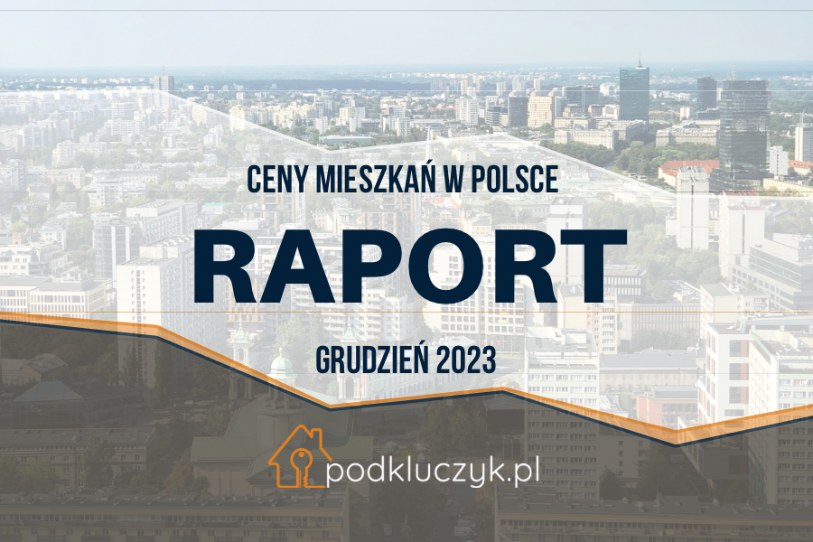 Jak zmieniły się ceny mieszkań w 2023? Raport podkluczyk.pl w grudniu 2023.