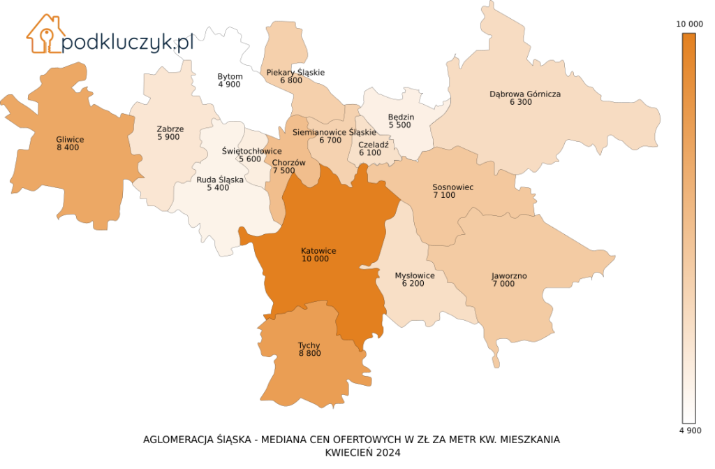 Ceny mieszkań na śląsku za metr, zametr, mapa, ceny nieruchomości śląsk i zagłębie, ceny mieszkań Katowice, Sosnowiec, Gliwice, Tychy, Bytom, Chorzów, Zabrze, Dąbrowa Górnicza, Ruda Śląska, Będzin, Siemianowice Śląskie, Mysłowice, Świętochłowice, Jaworzno, Czeladź, Piekary Śląskie